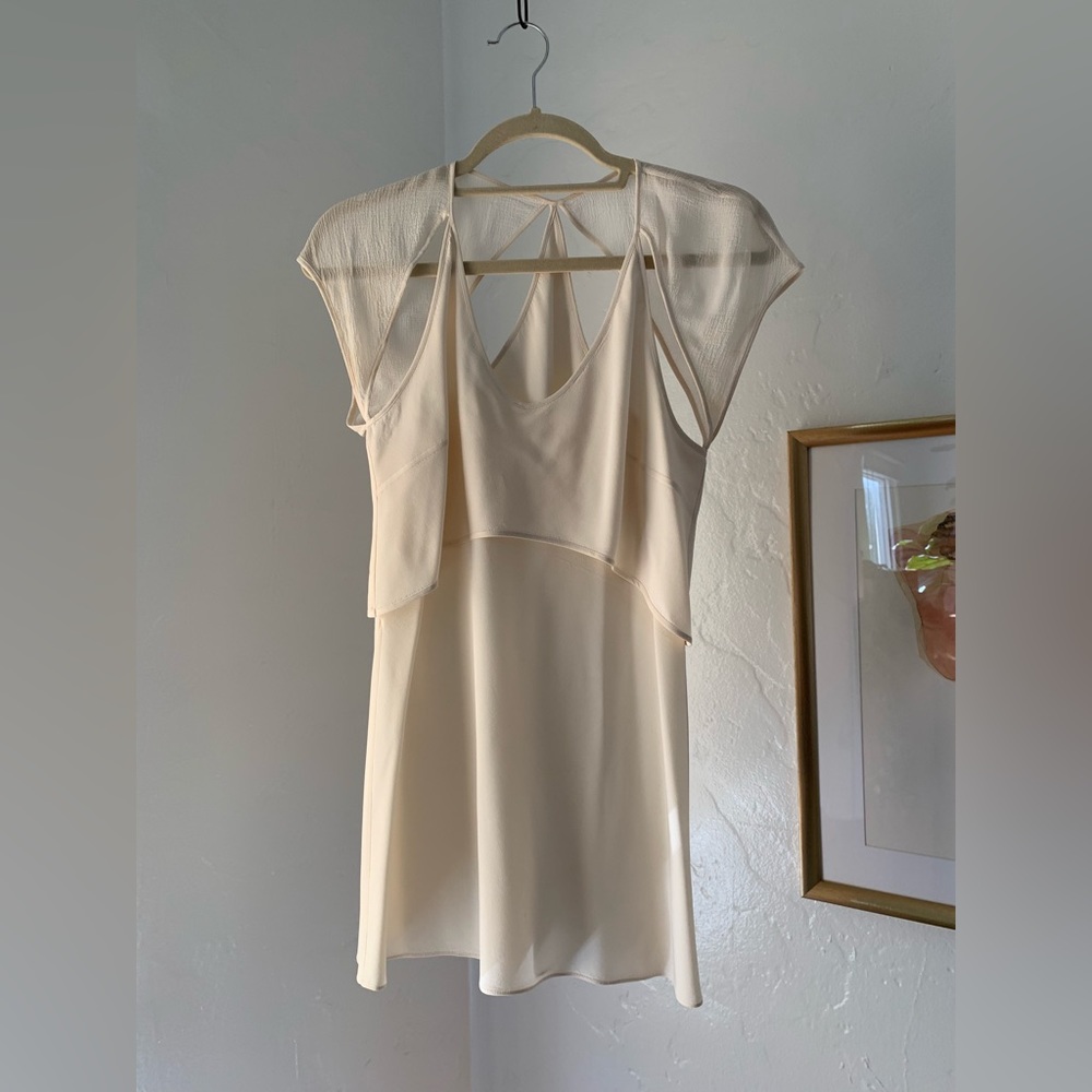 T by Alexander Wang silk cutout blouse